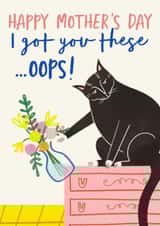 Funny Mother's Day Card - Naughty Cat created by AbiGoLucky