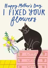 Funny Mother's Day Card - Naughty Cat created by AbiGoLucky