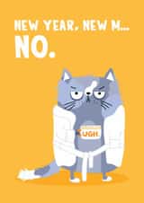 Cute New Year Card - Grumpy Cat - New Year, New M...No created by Lucy Maggie Designs