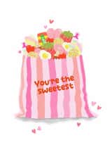 Cute Valentine’s - Galentine’s - Anniversary Card - You’re The Sweetest. created by Helen Thompson