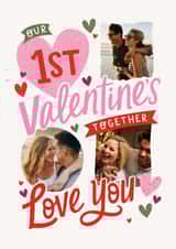 Personalised Valentines Day Photo Card created by Dotty Black - Classic Valentine's Day Card - 1st - First Together