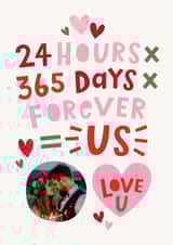 Personalised Valentines Day Photo Card created by Dotty Black - Classic Valentine's Day Card - Forever Us