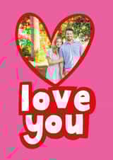 Personalised Valentines Day Photo Card created by Sea & Tea - Classic Valentine's Day Card/Anniversary - Love You