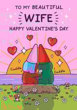 Cute Valentine's Day Card - For Wife - Cuddles created by Cheeky Legends