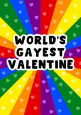 Funny Valentine's Day Card - World’s Gayest Valentine - LGBTQ+ created by Pink Peach Cards