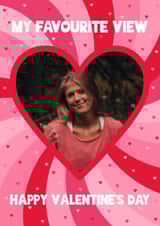 Personalised Valentines Day Photo Card created by Pink Peach Cards - Classic Valentine's Day Card - My Favourite View