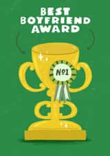 Cute Valentines Day Card for Boyfriend - Best Boyfriend Award - No. 1 created by studionough