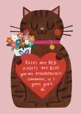 Cute Valentine's Day Card - You'll Do - From The Cat created by Alice Mole Illustration