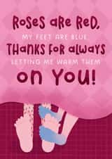 Funny Anniversary/Valentine's Day Card - Roses Are Red - Cold Feet created by Joanne Hawker