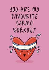 Cheeky Valentine's Day Card - My Favourite Cardio Workout created by Muses & May 