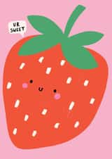 Cute Valentine’s Day Card – Kawaii Strawberry created by by Rosie Banton