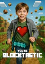 Fun Birthday Card - Minecraft - Blocktastic created by Kerrylovescards