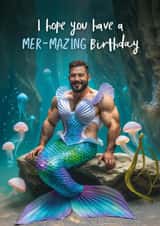 Funny Birthday Card - Merman created by Woody's Design