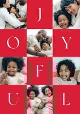 Personalised Christmas Photo Card created by Olivia Raufman Design - Classic Christmas Card – Joyful Squares