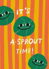 Funny Christmas Brussel Sprouts - Christmas Card created by Seb Sells