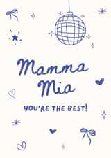 Mamma Mia Mother’s Day card - cute - for mum created by Molly Cards UK