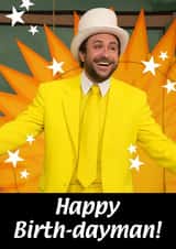 Funny Birthday Card - Charlie Kelly - Dayman created by Kate Everett