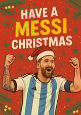 Messi Football Christmas Card created by Abby Bailey