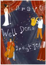 Classic Congratulations Card - Music Orchestra Theme - Bravo created by Krupali Patel