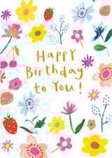 Pretty Birthday Card - Painterly Flowers created by Paper Salad