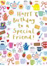 Classic Birthday Card - Special Friend - Teacups created by Paper Salad