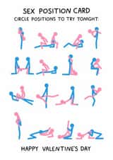 Naughty Cheeky Sex Position Valentine’s Day Card For Boyfriend/ Girlfriend created by YAWN DESIGNS