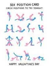 Naughty Cheeky Sex Position Valentine’s Day Card For Boyfriend/ Girlfriend created by YAWN DESIGNS