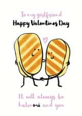 Cute Valentines Card - Haloumi and You - Cheesy Card for Girlfriend created by Bishop, Please!
