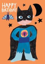 Cute Birthday Card - Superhero created by Paper Salad