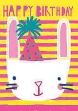 Cute Birthday Card - Party Bunny created by Paper Salad