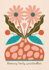 Arty Birthday Day Card - Blooming Lovely Grandmother created by NICHOLA COWDERY ILLUSTRATIONS