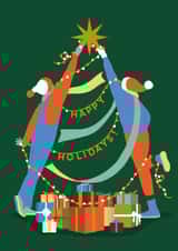 Happy Holidays Christmas card created by Alice Mollon