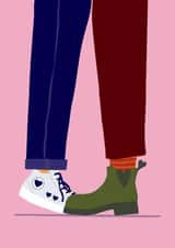 Cute Valentine's Day/Anniversary Card - Shoes - LGBTQ+ created by Alice Mollon