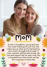 Personalised Mothers Day Photo Card created by Joanne Hawker - Classic Mother's Day Card - For Mom - Poem