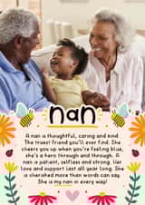 Personalised Mothers Day Photo Card created by Joanne Hawker - Classic Mother's Day Card - Nan - Heartfelt Poem
