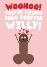 Funny Engagement/Wedding Card - Forever Willy created by Studio Doodles