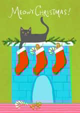 Cute Naughty Kitty Cat Meowy Christmas Gingerbread created by Rachel Hallquist