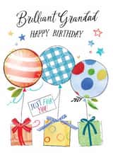 Traditional Birthday Card - For Grandad - Balloons created by Katie Phythian Design