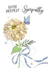 With Deepest Sympathy - flower & butterfly created by Katie Phythian Design