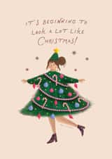 Classic Christmas Card - It's Beginning To Look A Lot Like Christmas! - For Her created by Studio Mads