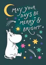 Cute Christmas Card - Moomin - Merry And Bright created by Moomin Characters