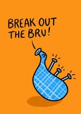 Cute Congratulations Card - Break Out The Bru - Bagpipe created by Greetin’ Cards UK