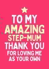Heartfelt Mother's Day Card - For Step Mum - Loving Me As Your Own created by Sundiva Designs