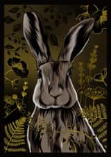 Cute Woodland Hare Card – Nature Lover Gift – For Friend or Just Because created by Leanne Congdon