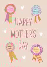 Cute Mother's Day Card - Best Mum Badge created by Stuck Shop Gifts