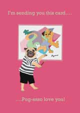 Cute valentines - funny - for the arty dog lover in your life. created by Laura Murray