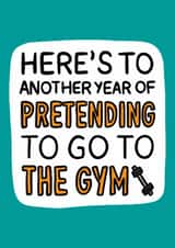 Funny New Year Card - Gym Resolution Card - Sarcastic Card created by TeePee Creations