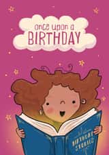 Cute Birthday Card – Magical Book – Once Upon A Birthday created by Running with Scissors