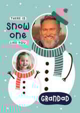 Personalised Christmas Photo Card created by Joanne Hawker - Cute Christmas Card - For Grandad - Snowmen