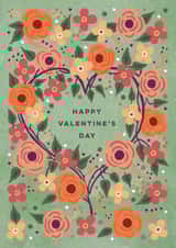 Pretty Valentine's Day Card - Heart And Roses - Floral created by Eli the Goat